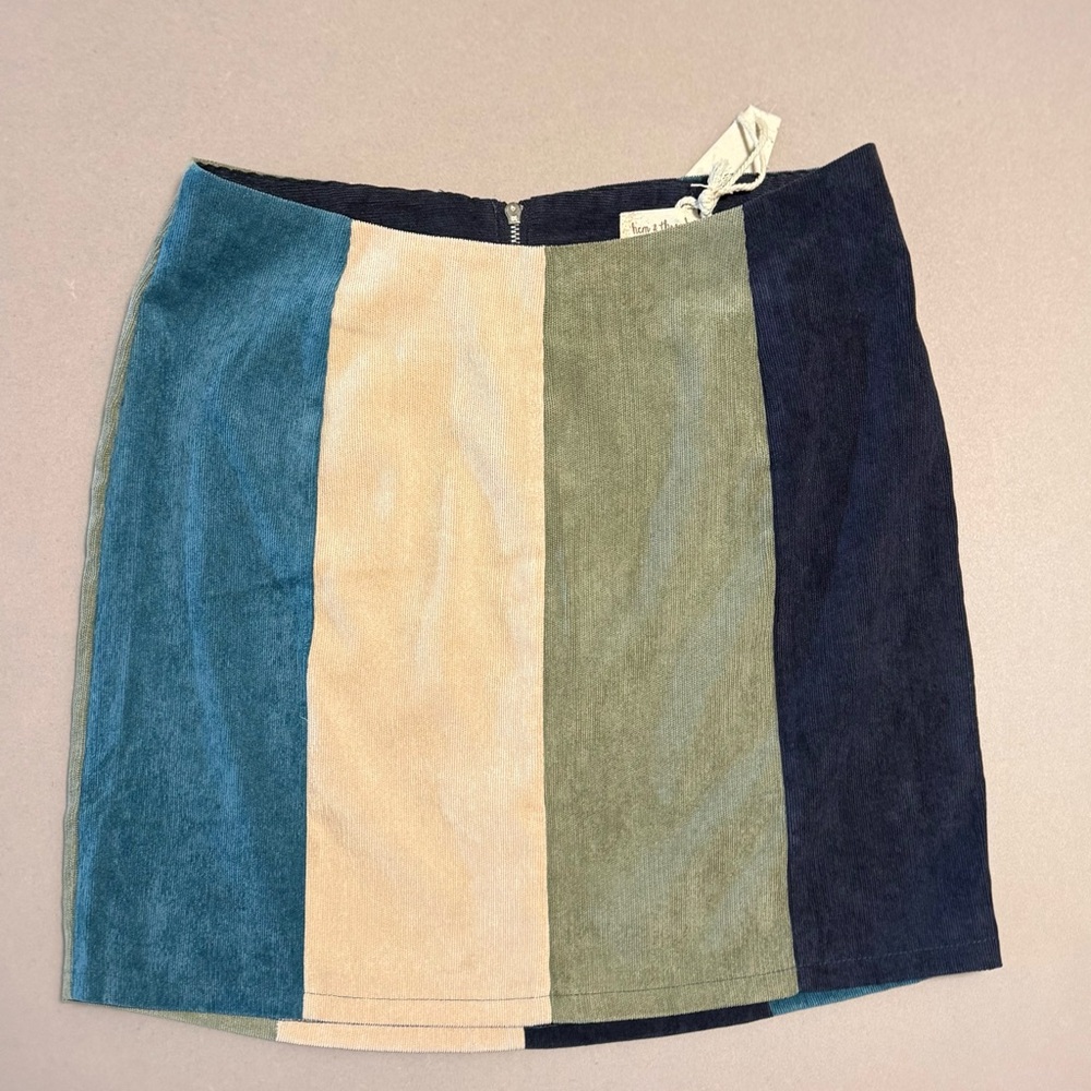 NWT Hem & Thread Multicolor Panel Mini Skirt NWT - image 2